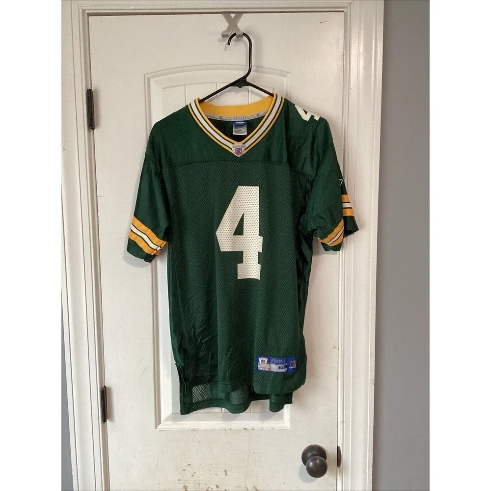 Brett Favre Boy's XL Jersey Reebok NFL Green Mesh Green Bay Packers #4